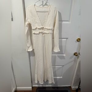 Shein White Long Sleeve Dress